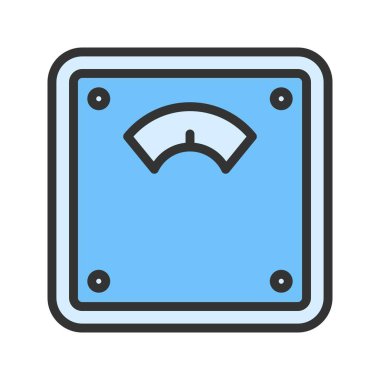 Weight Scale Icon image. Suitable for mobile application. clipart