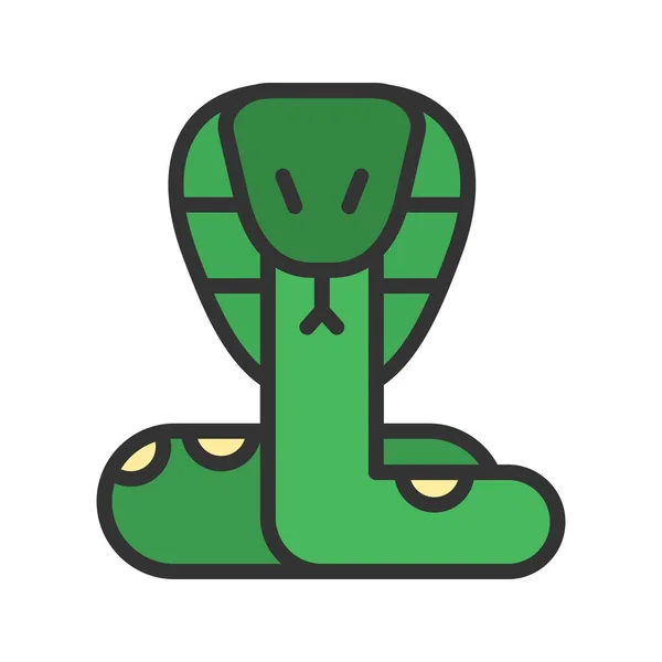 Изображение Иконки Змеи Подходит Мобильных Приложений — стоковый вектор