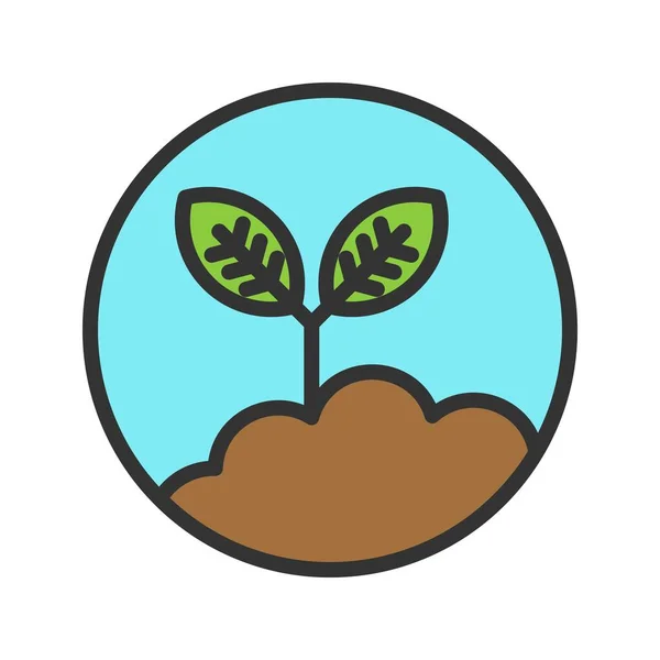 Träd Plantera Ikonen Bild Lämplig För Mobil Applikation — Stock vektor
