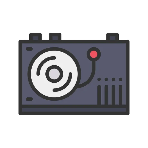 Εικόνα Εικονιδίου Vinyl Player Κατάλληλο Για Mobile Εφαρμογή — Διανυσματικό Αρχείο