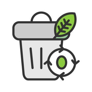 Sıfır Atık simgesi resmi. Mobil uygulama için uygun.