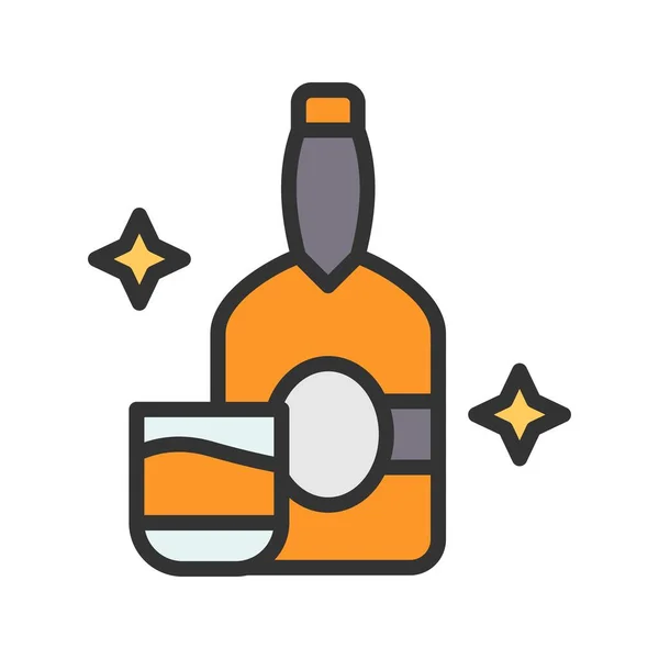 Obraz Ikony Whisky Nadaje Się Aplikacji Mobilnej — Wektor stockowy