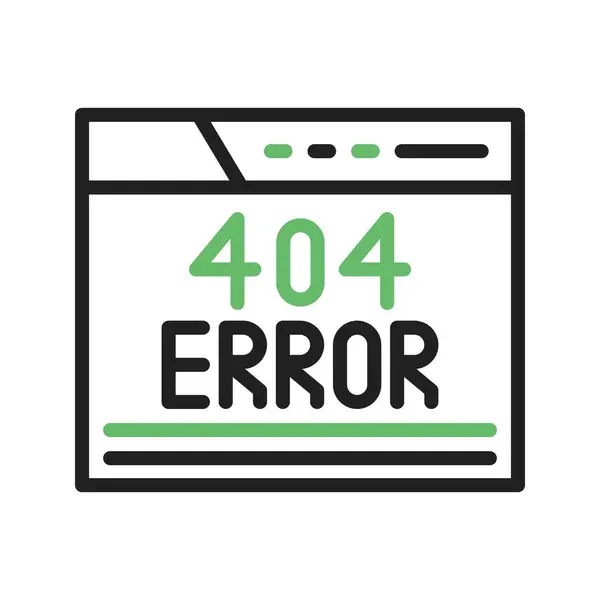 404 Errore Icona Immagine Adatto Applicazioni Mobili — Vettoriale Stock