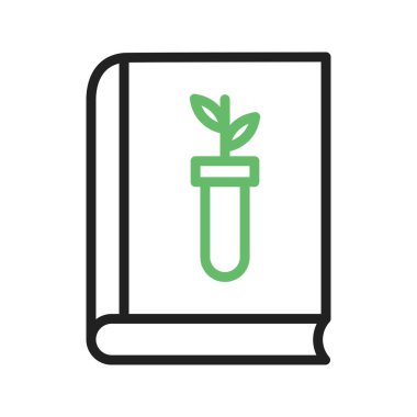 Biyoloji kitabı simgesi resmi. Mobil uygulama için uygun.