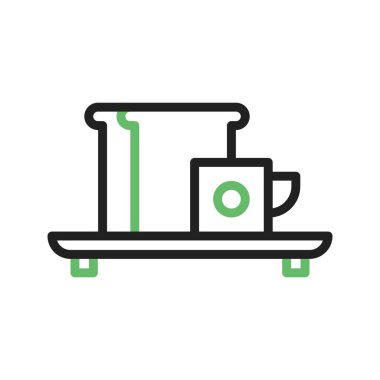 Kahvaltı simgesi resmi. Mobil uygulama için uygun.