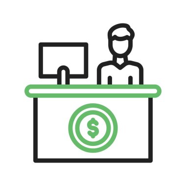 Kasiyer Simgesi resmi. Mobil uygulama için uygun.