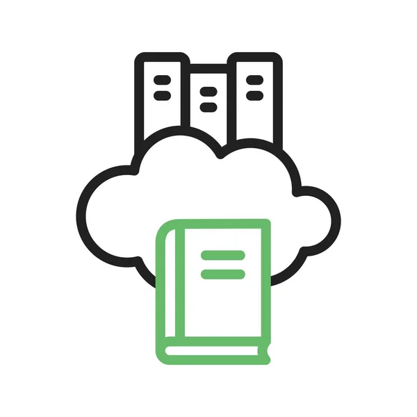 Cloud Library Icon Image Adecuado Para Aplicaciones Móviles Ilustración De Stock