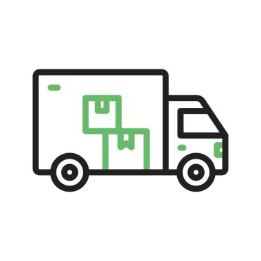 Teslimat kamyonu simgesi resmi. Mobil uygulama için uygun.