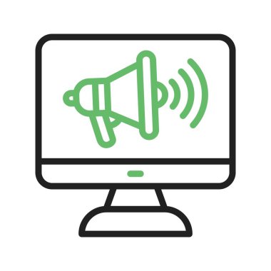 Dijital Pazarlama Simgesi. Mobil uygulama için uygun.