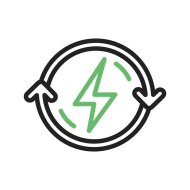 Enerji Verimliliği Simgesi görüntüsü. Mobil uygulama için uygun.