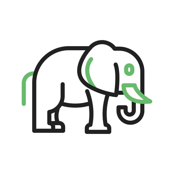 Elefanten Symbolbild Für Den Mobilen Einsatz Geeignet — Stockvektor