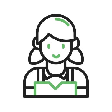 Kızıl Kadın Simgesi. Mobil uygulama için uygun.