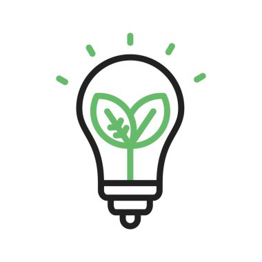 Yeşil Enerji Simgesi resmi. Mobil uygulama için uygun.