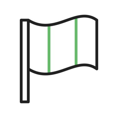 İrlanda Bayrağı Simgesi. Mobil uygulama için uygun.