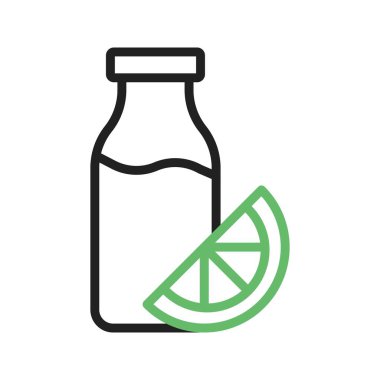 Meyve suyu şişesi ikonu görüntüsü. Mobil uygulama için uygun.