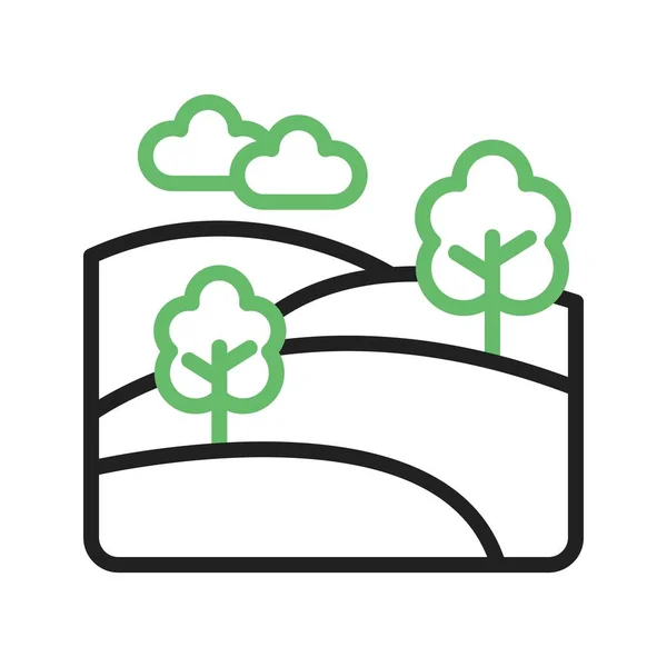 Gräsmarker Ikonen Bild Lämplig För Mobil Applikation — Stock vektor