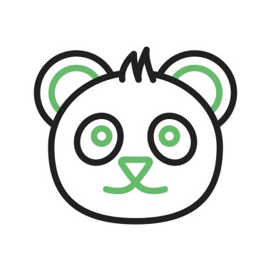 Panda Simgesi imajı. Mobil uygulama için uygun.
