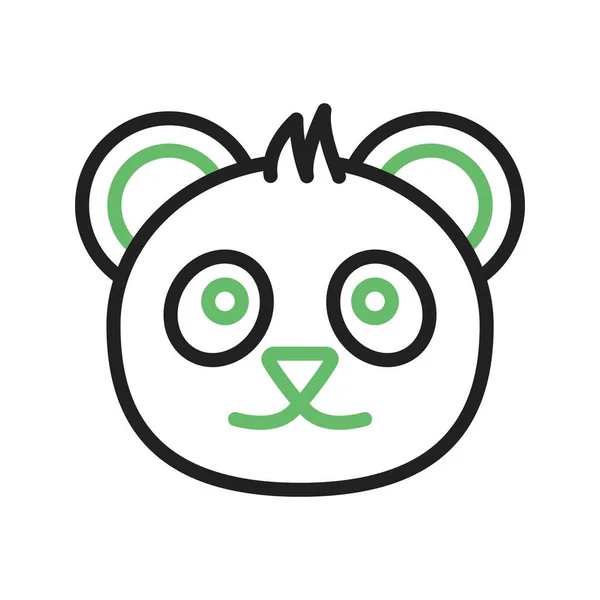 Panda Ikon Kép Mobilalkalmazásra Alkalmas — Stock Vector