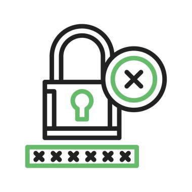 Parola Reddedilmiş Simge resmi. Mobil uygulama için uygun.