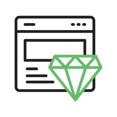 Premium Web Sitesi Simgesi resmi. Mobil uygulama için uygun.