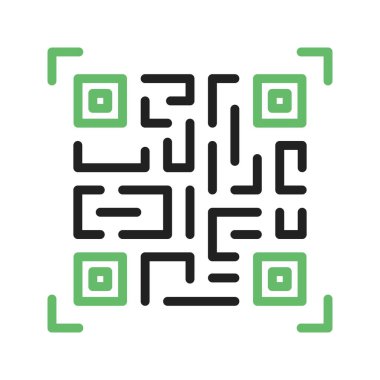 Qr Kod Simgesi resmi. Mobil uygulama için uygun.