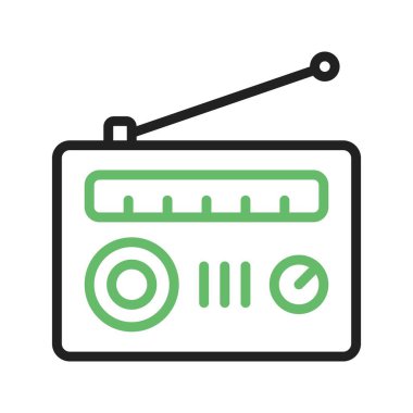 Radyo Simgesi görüntüsü. Mobil uygulama için uygun.