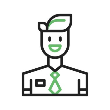 Resepsiyonist Simge resmi. Mobil uygulama için uygun.