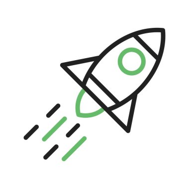 Roket Simgesi görüntüsü. Mobil uygulama için uygun.