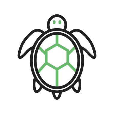 Deniz Kaplumbağası Simgesi. Mobil uygulama için uygun.