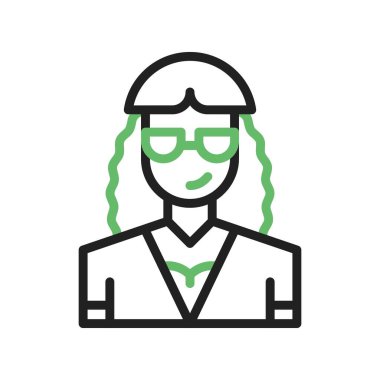 Stilist Kadın simgesi resmi. Mobil uygulama için uygun.