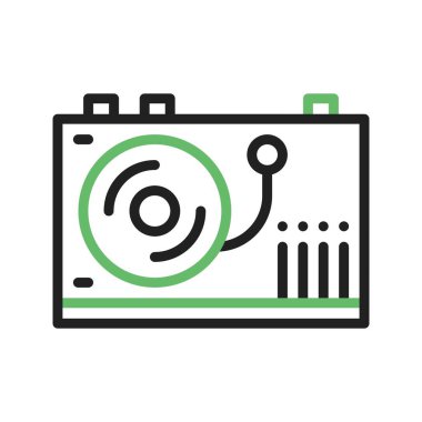 Vinil Oyuncu simgesi resmi. Mobil uygulama için uygun.