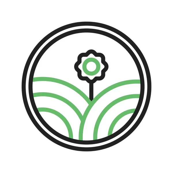 Immagine Icona Agricoltura Sostenibile Adatto Applicazioni Mobili — Vettoriale Stock