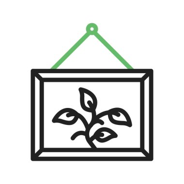 Tahta Duvar Çerçeve simgesi resmi. Mobil uygulama için uygun.