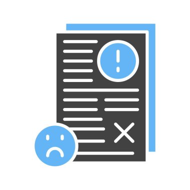 Kötü Geri bildirim Simgesi resmi. Mobil uygulama için uygun.