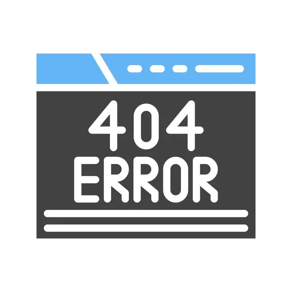404 Εικόνα Σφάλματος Εικονιδίου Κατάλληλο Για Mobile Εφαρμογή — Διανυσματικό Αρχείο