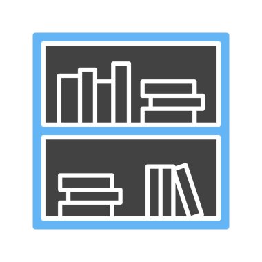 Kitap Rafları Simgesi resmi. Mobil uygulama için uygun.
