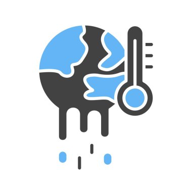 İklim Değişikliği Simgesi resmi. Mobil uygulama için uygun.