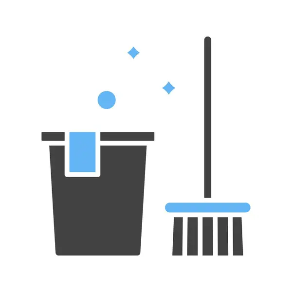 Cleaning Tools Icon Подходит Мобильных Приложений — стоковый вектор