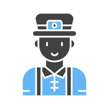 Kızıl Adam Simgesi. Mobil uygulama için uygun.