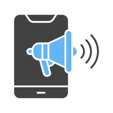 Mobil Pazarlama Simgesi. Mobil uygulama için uygun.