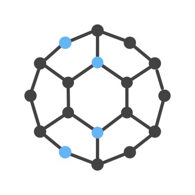 Nanopartikül Simgesi resmi. Mobil uygulama için uygun.