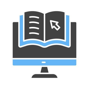 Çevrimiçi Öğretim Simgesi resmi. Mobil uygulama için uygun.