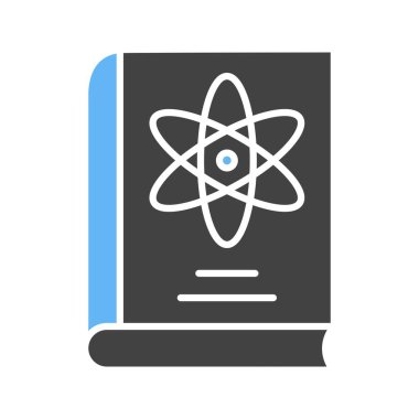 Fizik kitabı simgesi resmi. Mobil uygulama için uygun.