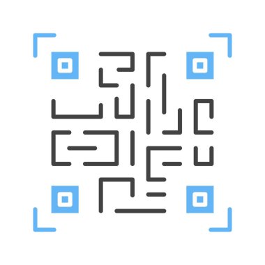 Qr Kod Simgesi resmi. Mobil uygulama için uygun.