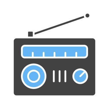 Radyo Simgesi görüntüsü. Mobil uygulama için uygun.