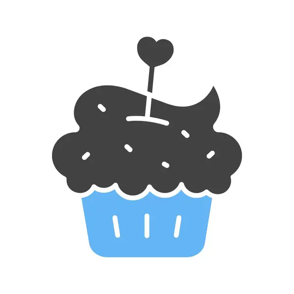 Imagem Cupcake Icon Adequado Para Aplicação Móvel — Vetor de Stock