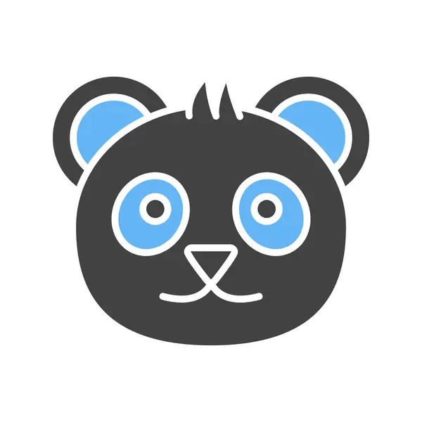 Immagine Panda Icon Adatto Applicazioni Mobili — Vettoriale Stock