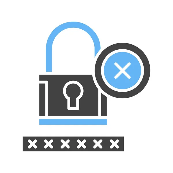Passwort Verworfenes Icon Bild Für Den Mobilen Einsatz Geeignet — Stockvektor