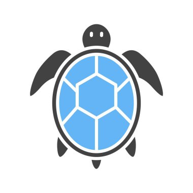 Deniz Kaplumbağası Simgesi. Mobil uygulama için uygun.
