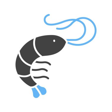 Karides ikonu görüntüsü. Mobil uygulama için uygun.